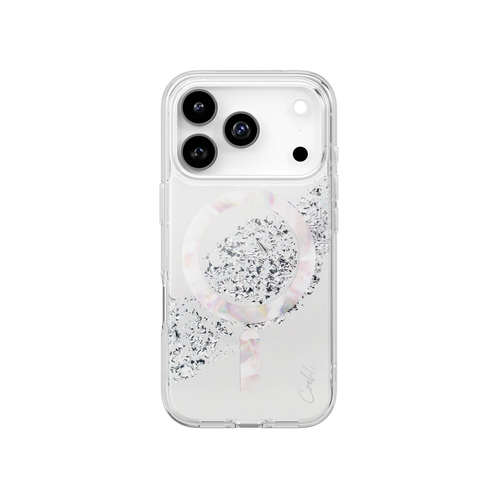 Uniq Coehl iPhone 17 Pro (2025) 6.3 Magnetic Charging Crystelle - Sparkling Silver