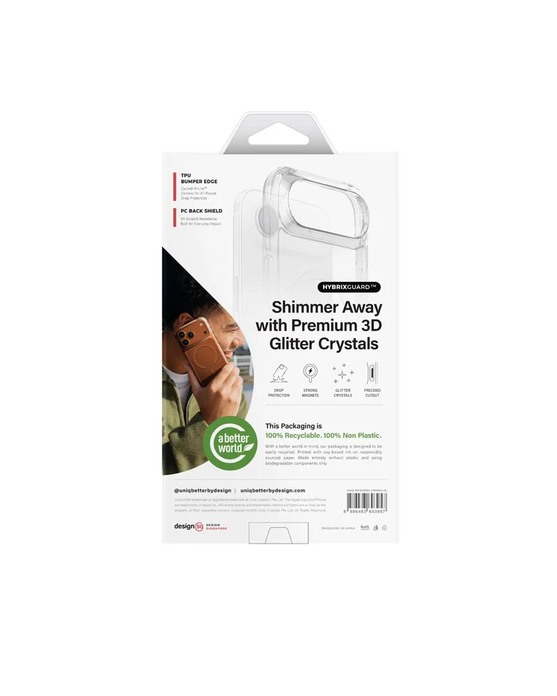Uniq Hybrid iPhone 17 Air (2025) 6.6 Magclick Charging Lifepro Xtreme - Tinsel Lucent - Image 3