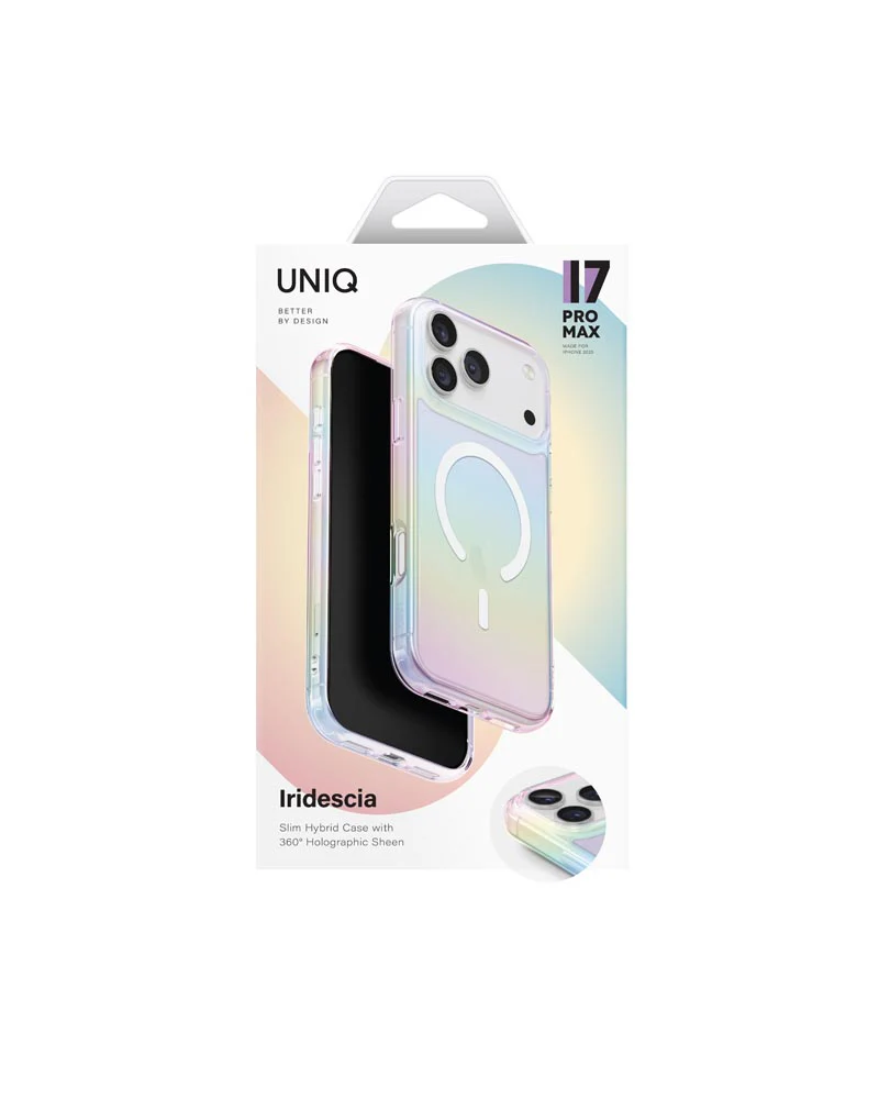 Uniq Hybrid iPhone 17 Pro Max (2025) 6.9 Magclick Charging Iridescia - Holo Quartz - Image 3