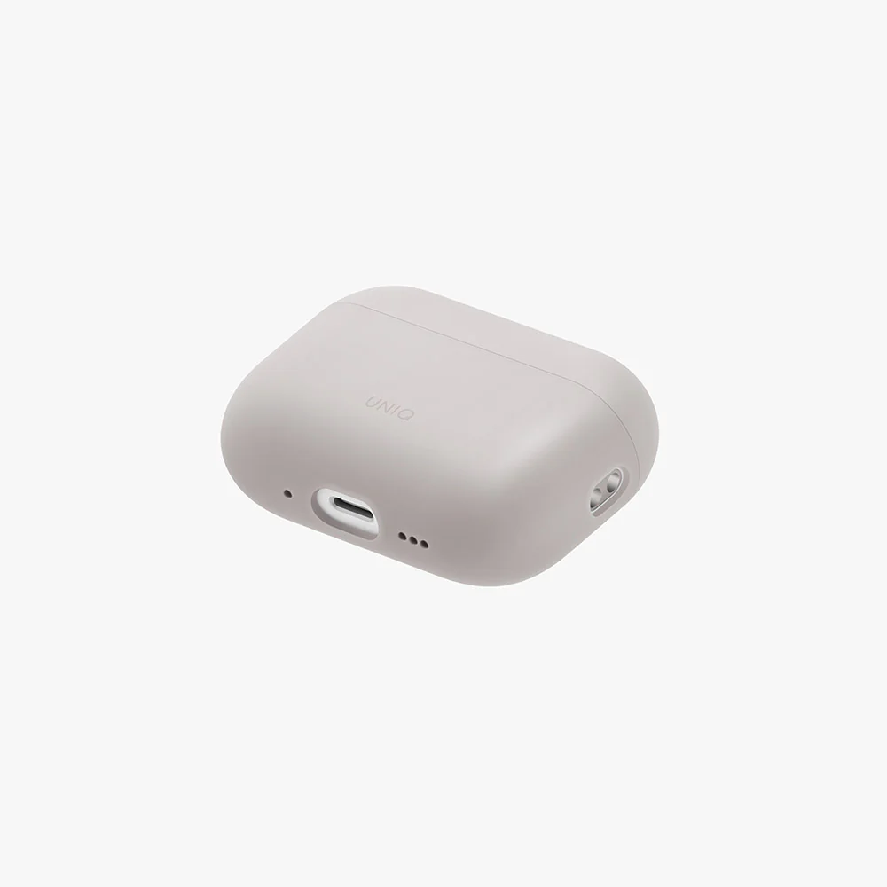 Uniq Lino Hybrid Airpods Pro 3rd Gen Liquid Silicon Case - Charcoal Grey - Image 2