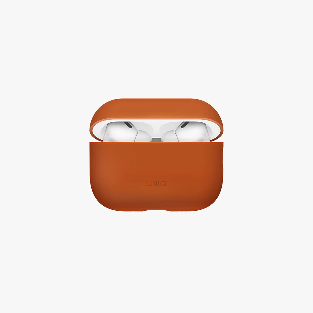 Uniq Lino Hybrid Airpods Pro 3rd Gen Liquid Silicon Case - Sunset Orange - Image 4