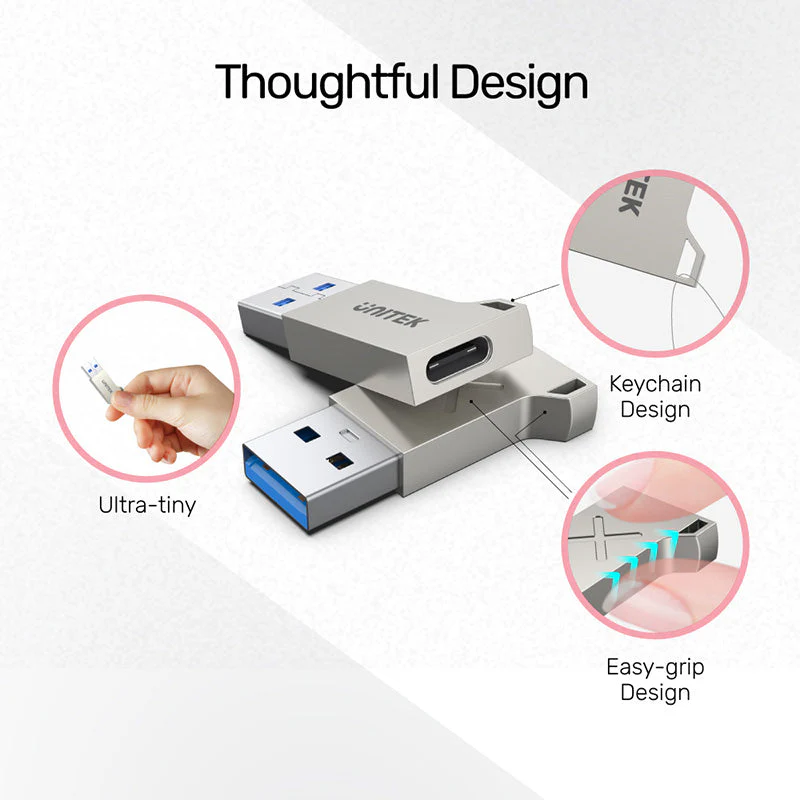 Unitek A1034NI USB-A To USB-C Zinc Adapter - Image 5