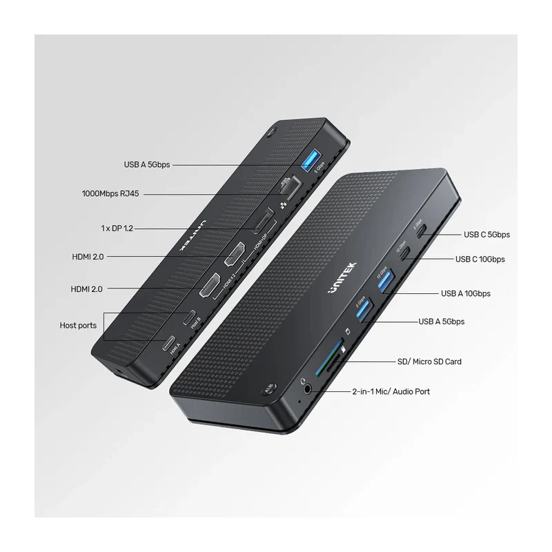 Unitek D1103A01 Universal Dual 4K KVM Docking Station - Image 4