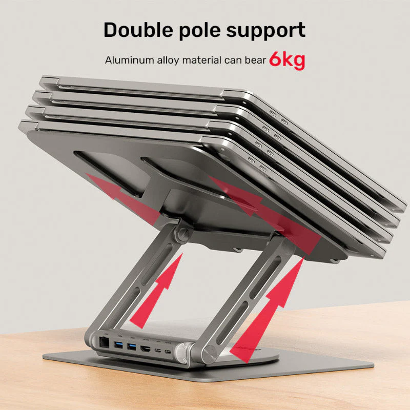 Unitek D1109A 360° Rotating Laptop Stand Hub PD100W - Image 4