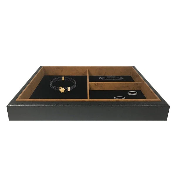 Urburn JBWBL12-BLK 3 Cmpt Jewellery Tray - Image 2