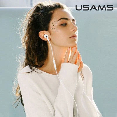Usams SJ451 EP-41 3.5mm In-ear Earphone 1.2m (White) - Image 2