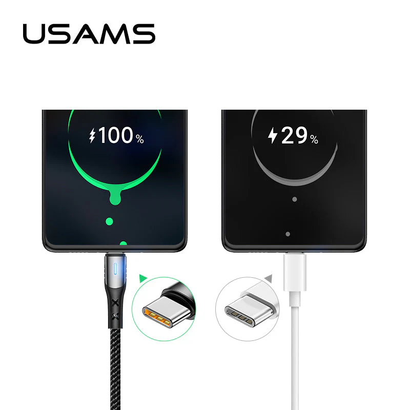 Usams US-SJ319 USB-A to USB-C Charging Cable 5A 1.2m (Blue) - Image 3