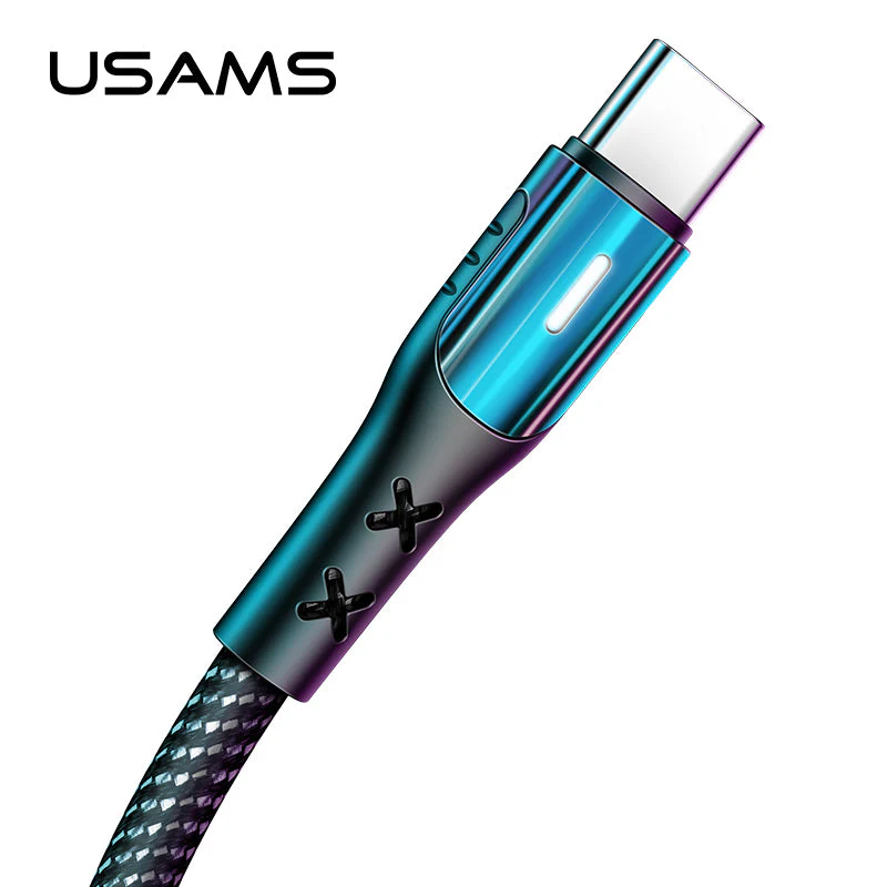 Usams US-SJ319 USB-A to USB-C Charging Cable 5A 1.2m (Blue) - Image 4