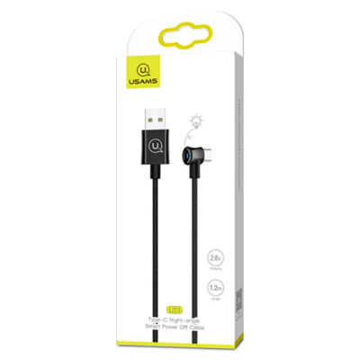 USAMS US-SJ342 USB A to Type-C  Charging Cable 2A 2m (Black)