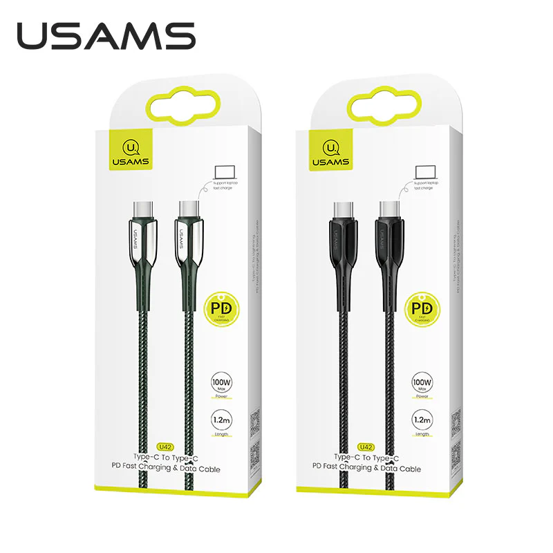 Usams US-SJ402 USB-C To USB-C 100W PD Charging Cable 5A 1.2m - Image 3