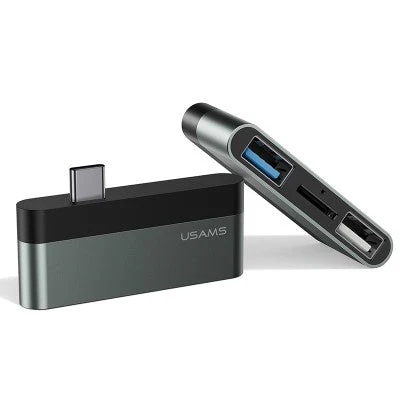 Usams US-SJ463 Type-C Mini HUB (2 USB+Micro SD)