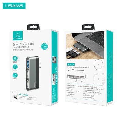 Usams US-SJ463 Type-C Mini HUB (2 USB+Micro SD) - Image 5