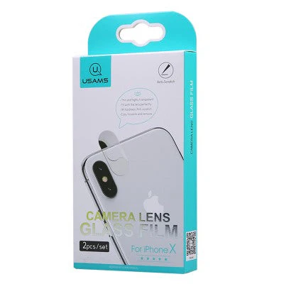 Usams USBH400 Lens Protecter Film For iPhone X/XS Clear - Image 3