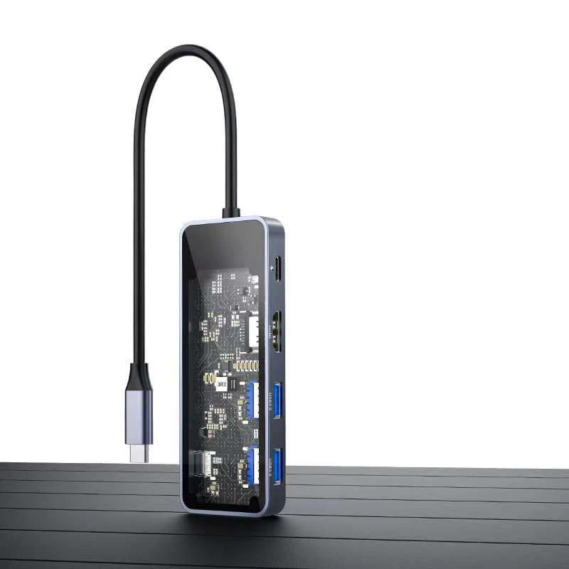 Valore 5-in-1 USB-C Transparent Hub (MH-006) - Image 4