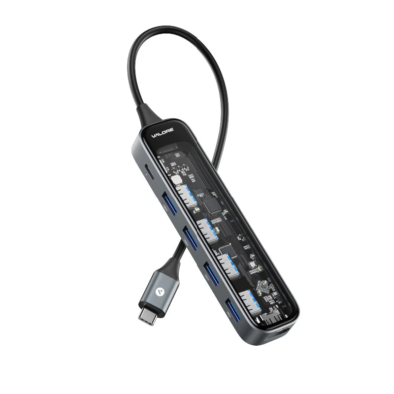 Valore 6-in-1 USB-C Transparent Hub (MH-010) - Image 5