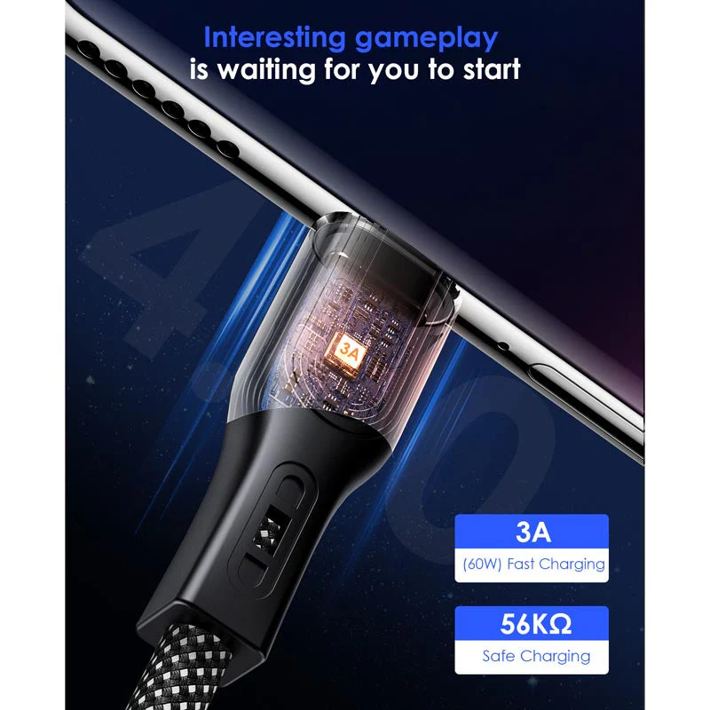 Valore CA-002 USB-A to USB-C Magnetic Cable (Black) - Image 4