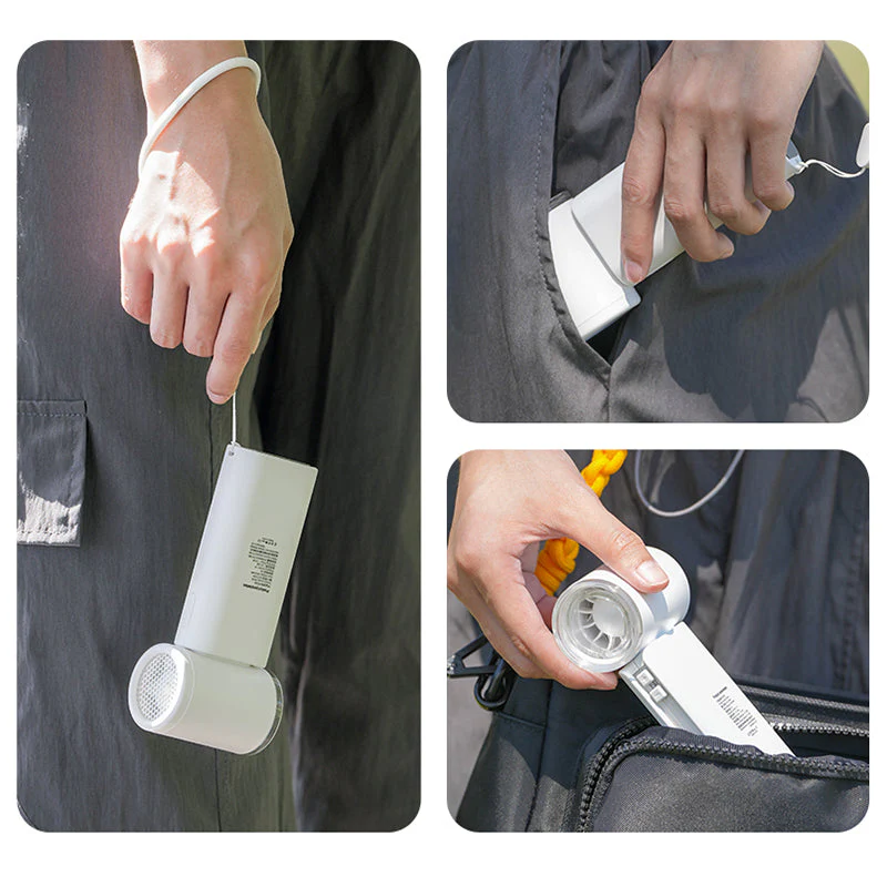 Valore Foldable Handheld Fan (FA-018) - White - Image 2