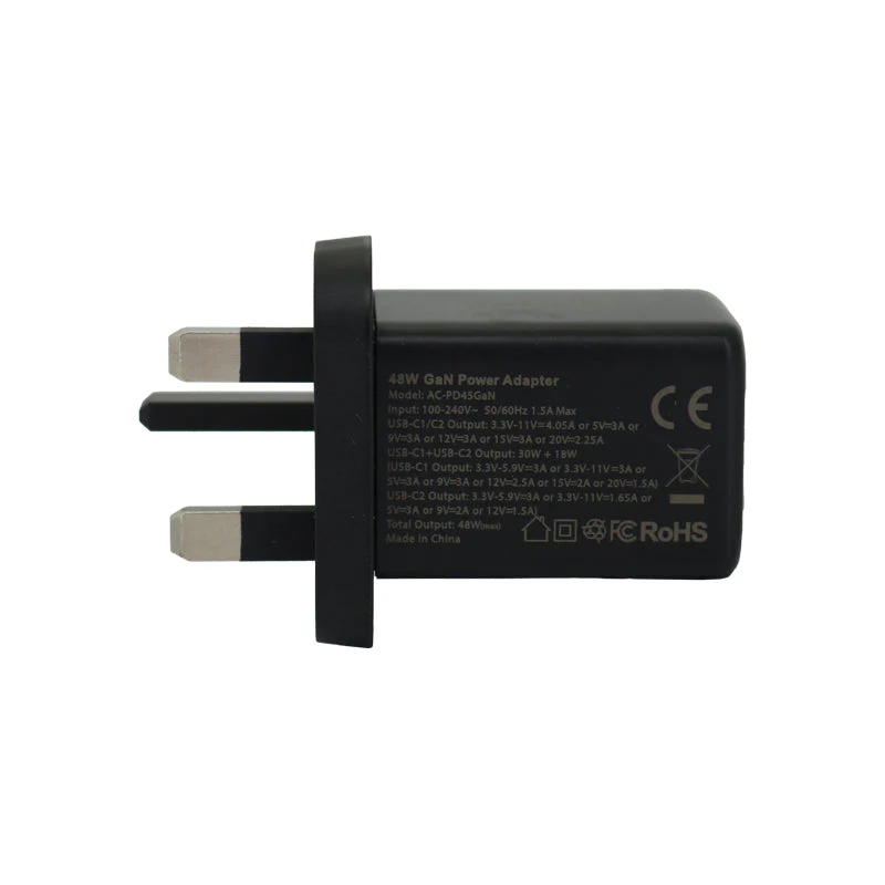 Valore PD 48W GaN Wall Charger (AC-PD45GaN) - Black - Image 3
