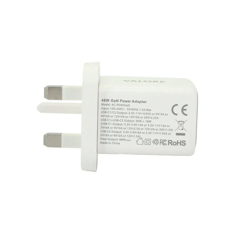 Valore PD 48W GaN Wall Charger (AC-PD45GaN) - White - Image 3