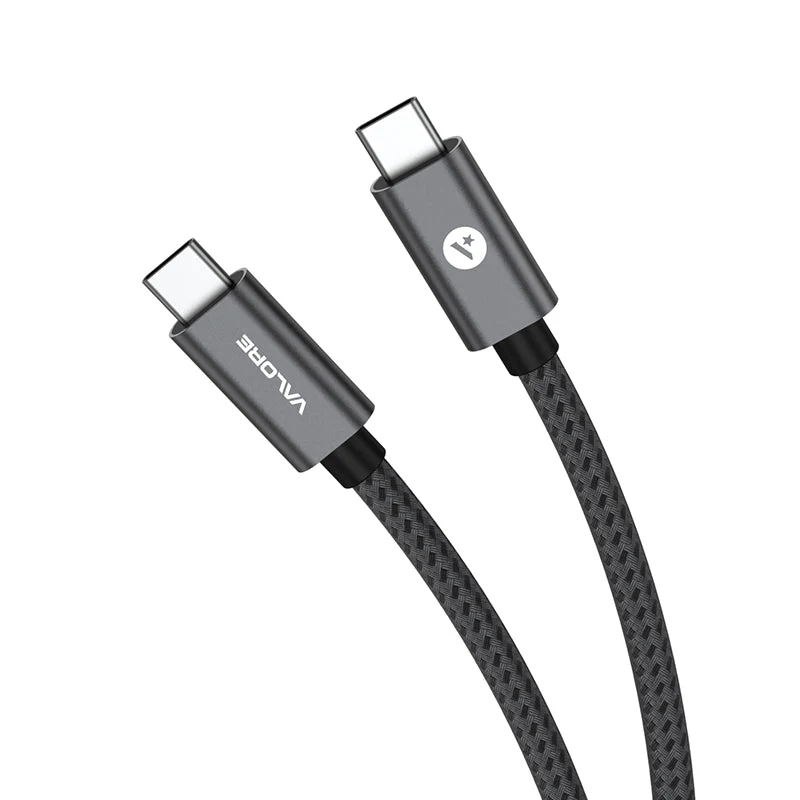 Valore PD100W USB-C 3.2 Gen 2 Cable 1M (CA-011) - Grey - Image 4