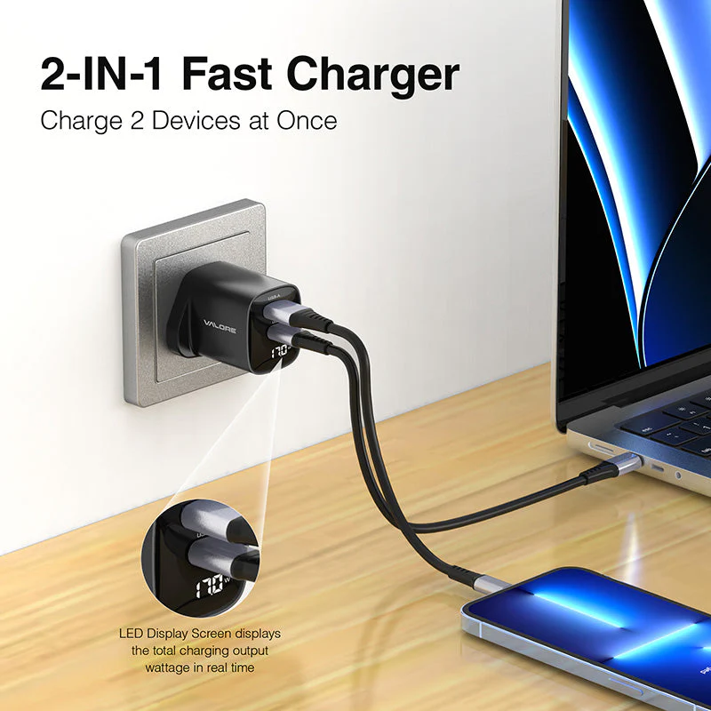Valore PD30W GaN Wall Charger with Digital Display (PA-001) - Image 6