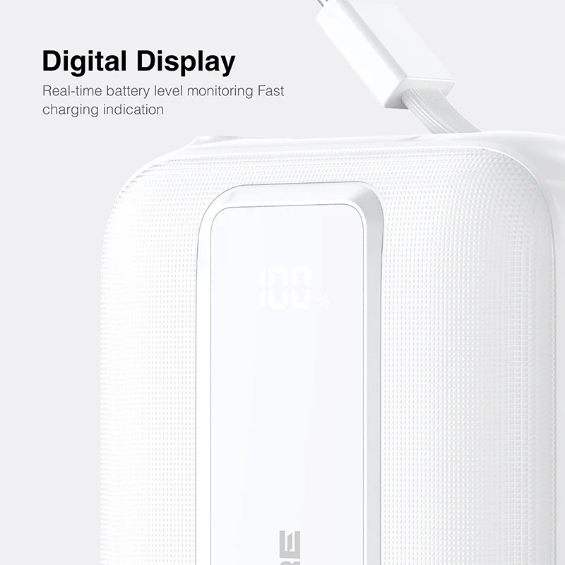 Valore PD65W 20000mAh Powerbank CCC Certified (PD41) - White - Image 4