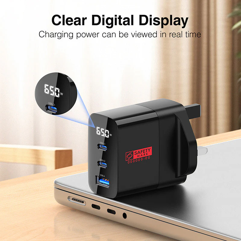 Valore PD65W GaN Wall Charger with Digital Display (PA-002) - Image 4