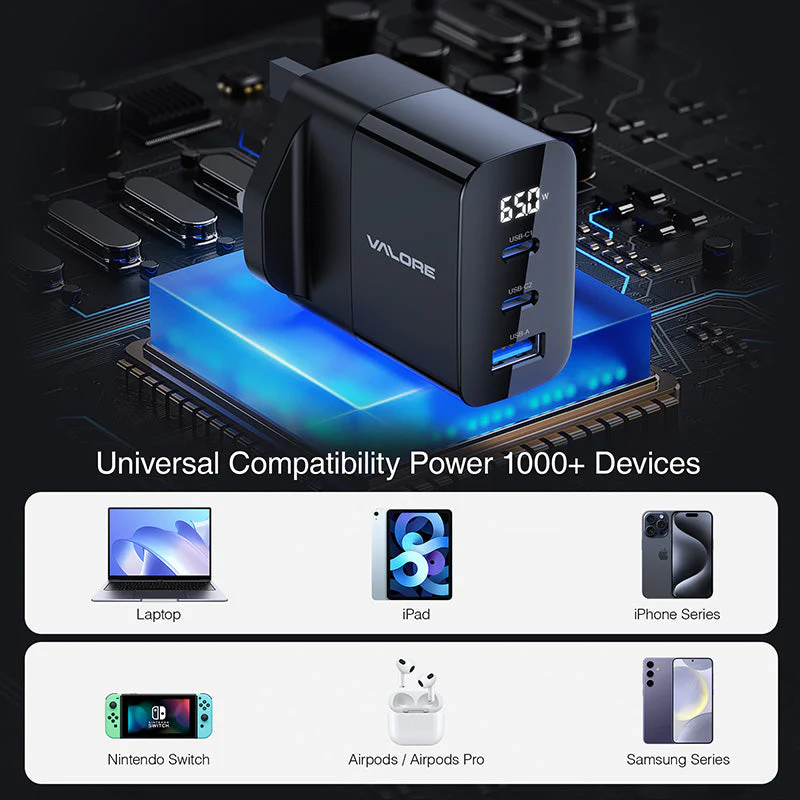 Valore PD65W GaN Wall Charger with Digital Display (PA-002) - Image 8