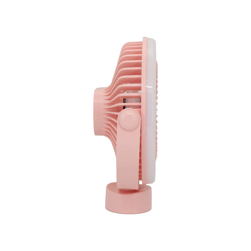 Valore Rechargeable Fan with Tripod & LED Light (LA31) - Pink - Image 3