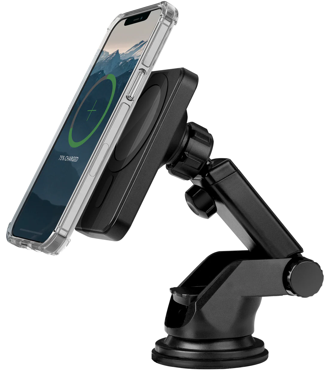 Vanguard Snapmount Magnetic Wireless Charging Mobile Phone Mount For Car (Black)