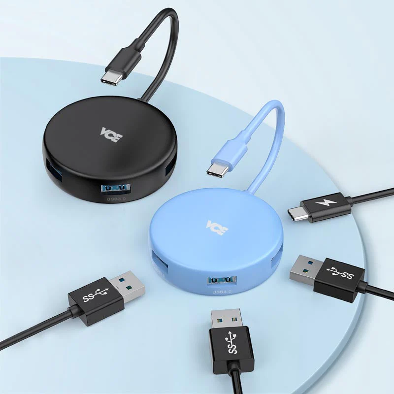 VCE VE-CH05 5-in-1 USB-C Hub (Blue) - Image 3