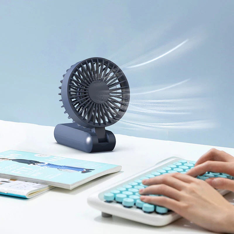 VCE VE-LAC63 Foldable Fan with Digital Display (Dark Blue) - Image 2