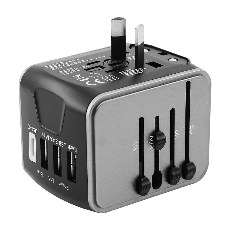 VCE VE-TA3C Universal Travel Adaptor (Silver) - Image 4