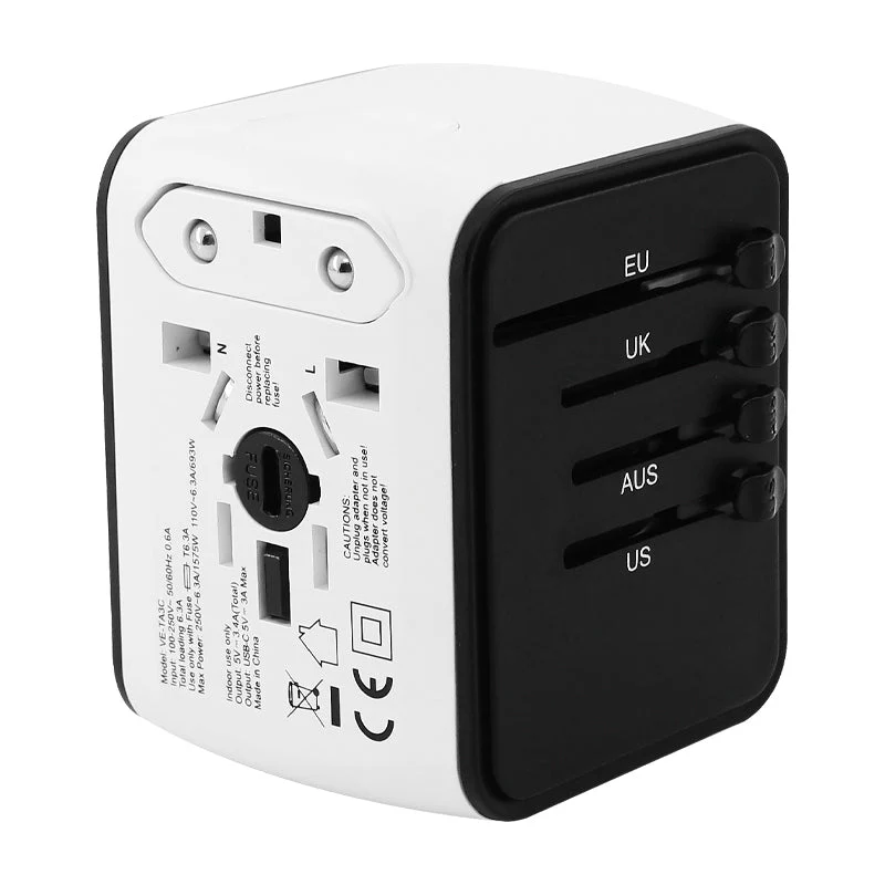 VCE VE-TA3C Universal Travel Adaptor (White) - Image 2