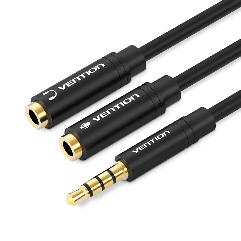 Vention BBVBY 3.5mm (F) to 2 Port (M) Audio Cable 0.3M