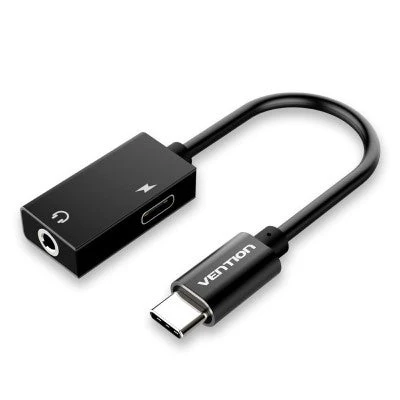 VENTION BGG USB-C to 3.5mm & USB-C Power Supply 0.1M