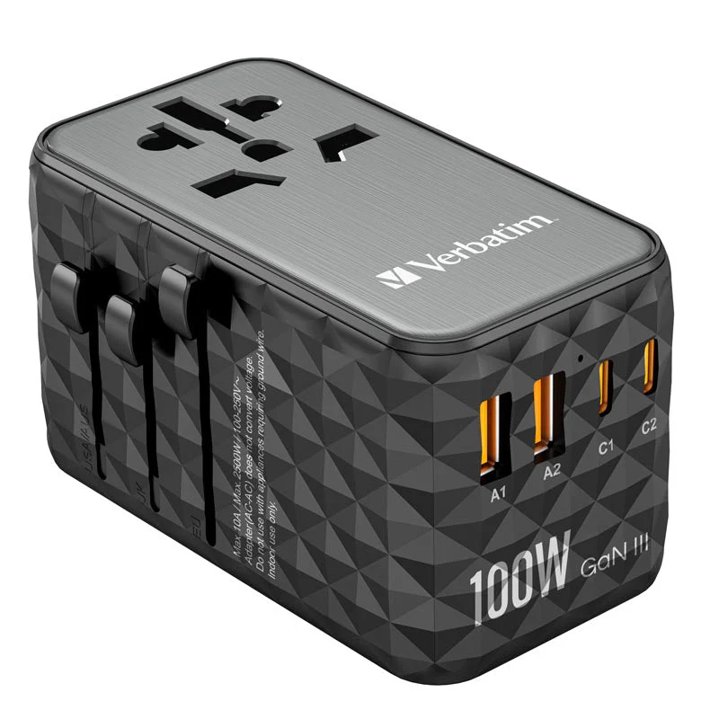 Verbatim (BOS) VM32121 GaN III Universal T.Adapter 2C2A PD100W - Image 4
