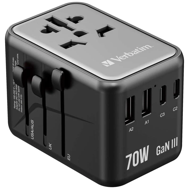 Verbatim (BOS) VM32124 GaN III Universal T.Adapter 3C2A PD70W - Image 3