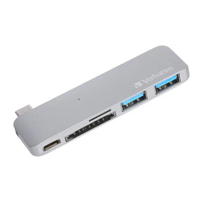 Verbatim Type C Hub with Type C Charging (Grey) - Image 2