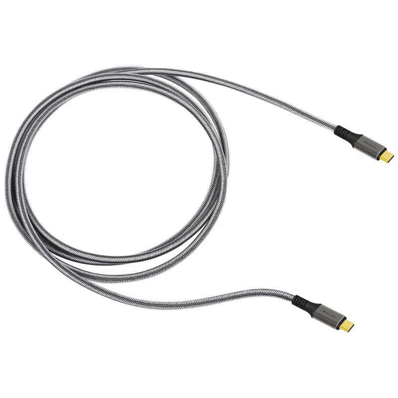 Verbatim VM66823 USB4.0 20Gps PD3.1 C-C 240W Cable 2M - Image 2