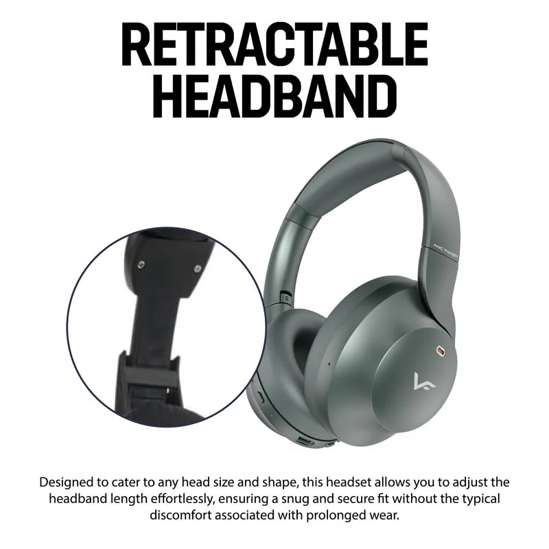 Vinnfier ANC 700BT Headphones Muted Green - Image 10