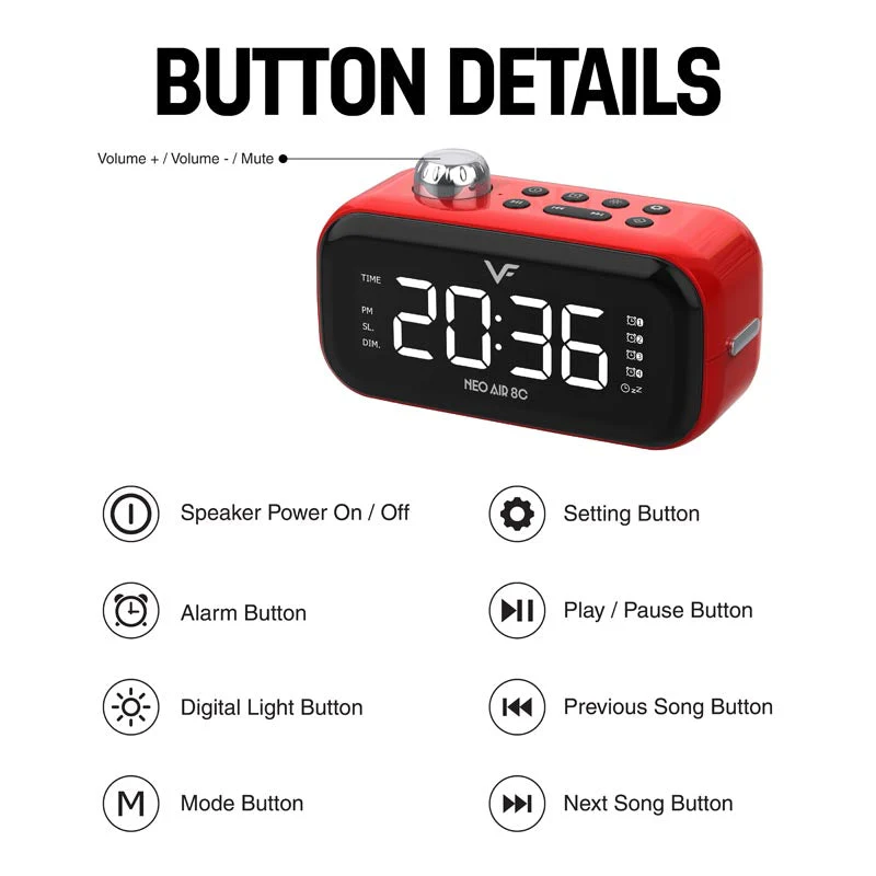 Vinnfier Neo Air 8C BT Speaker Red - Image 10