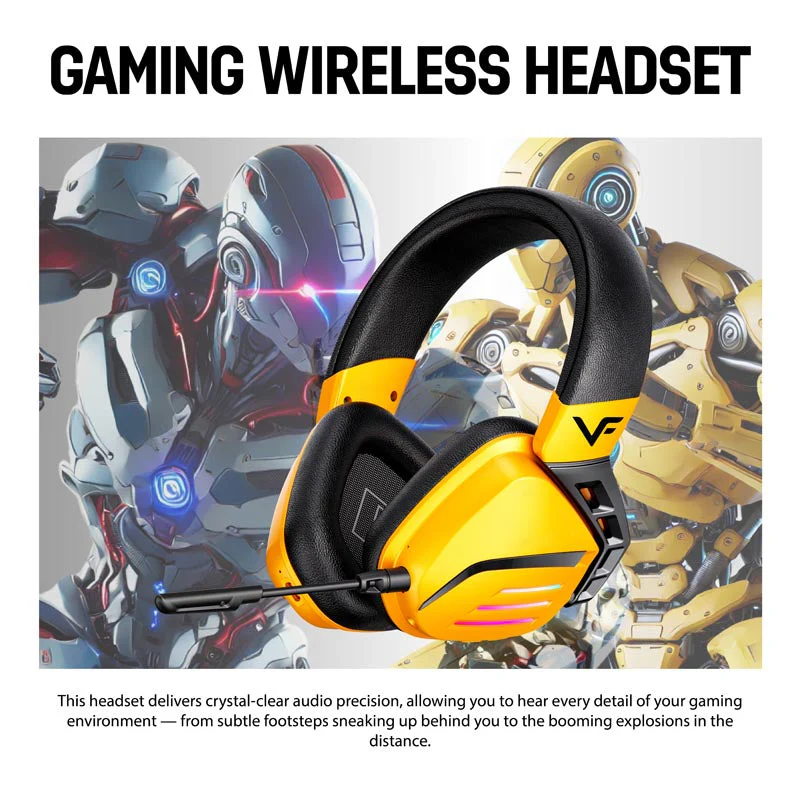 Vinnfier Toros 9 BT Gaming Headset Yellow - Image 2