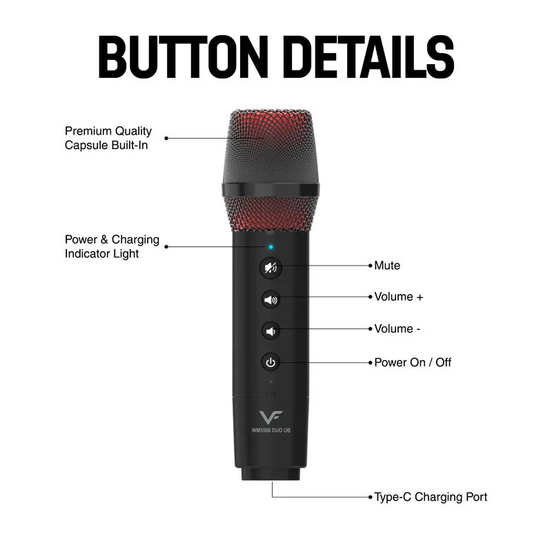 Vinnfier WM5500 DUO UB Wireless Microphone - Image 4