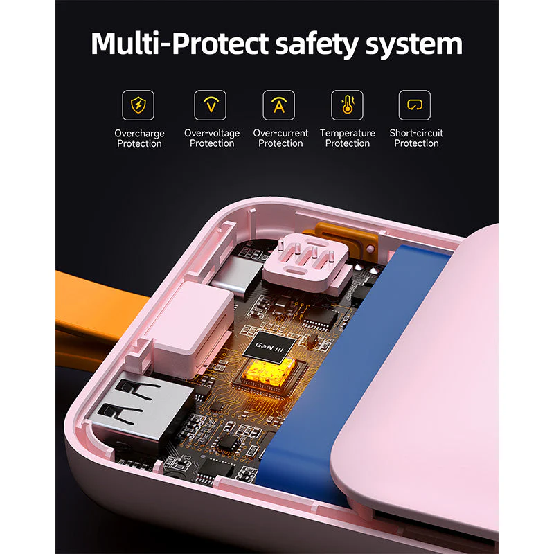 Voltme Hypercore Sling 10000mAh Li-Polymer Power Bank (Pink) - Image 2