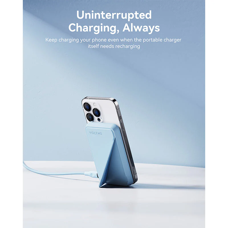 Voltme MagPak 5K MagSafe Magnetic Wireless Power Bank (Blue) - Image 3