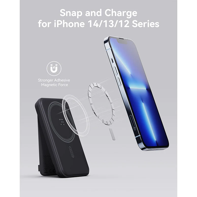 Voltme MagPak 5K MagSafe Magnetic Wireless Power Bank (Charcoal) - Image 2