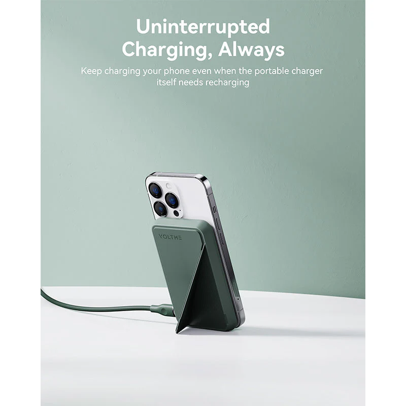 Voltme MagPak 5K MagSafe Magnetic Wireless Power Bank (Green) - Image 7
