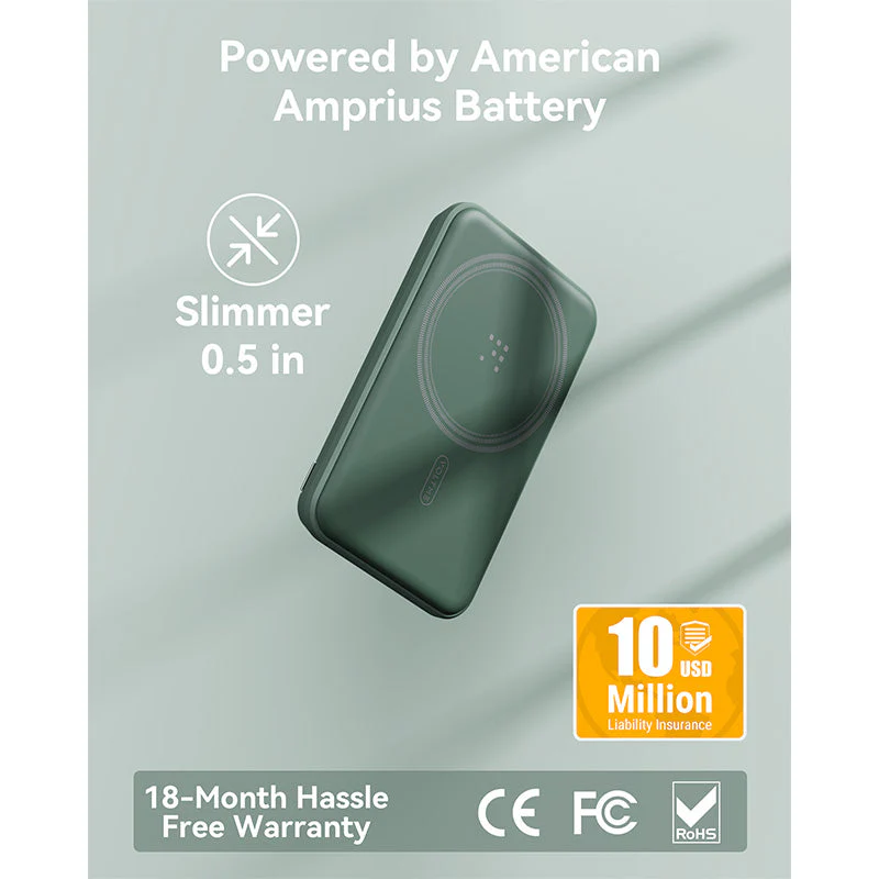 Voltme MagPak 5K MagSafe Magnetic Wireless Power Bank (Green) - Image 8