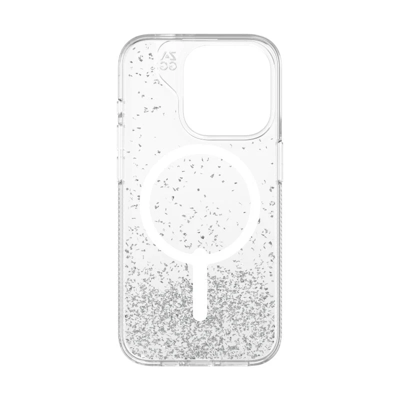 ZAGG iPhone 15 Pro Essential Glitter Snap Case (Silver)